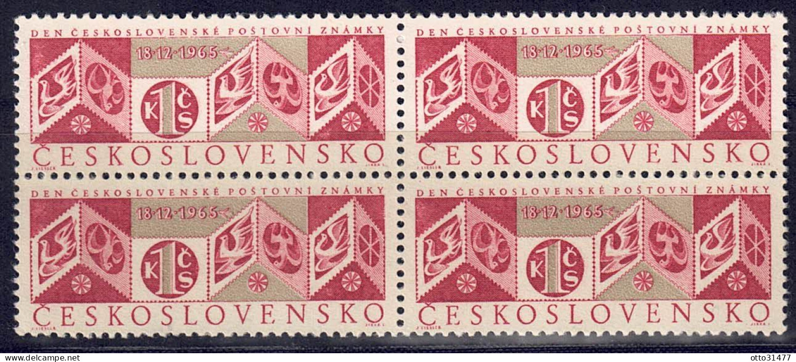 CSSR 1965 - Tag Der Briefmarke, Nr. 1590 Im 4er-Block, Postfrisch ** / MNH - Neufs