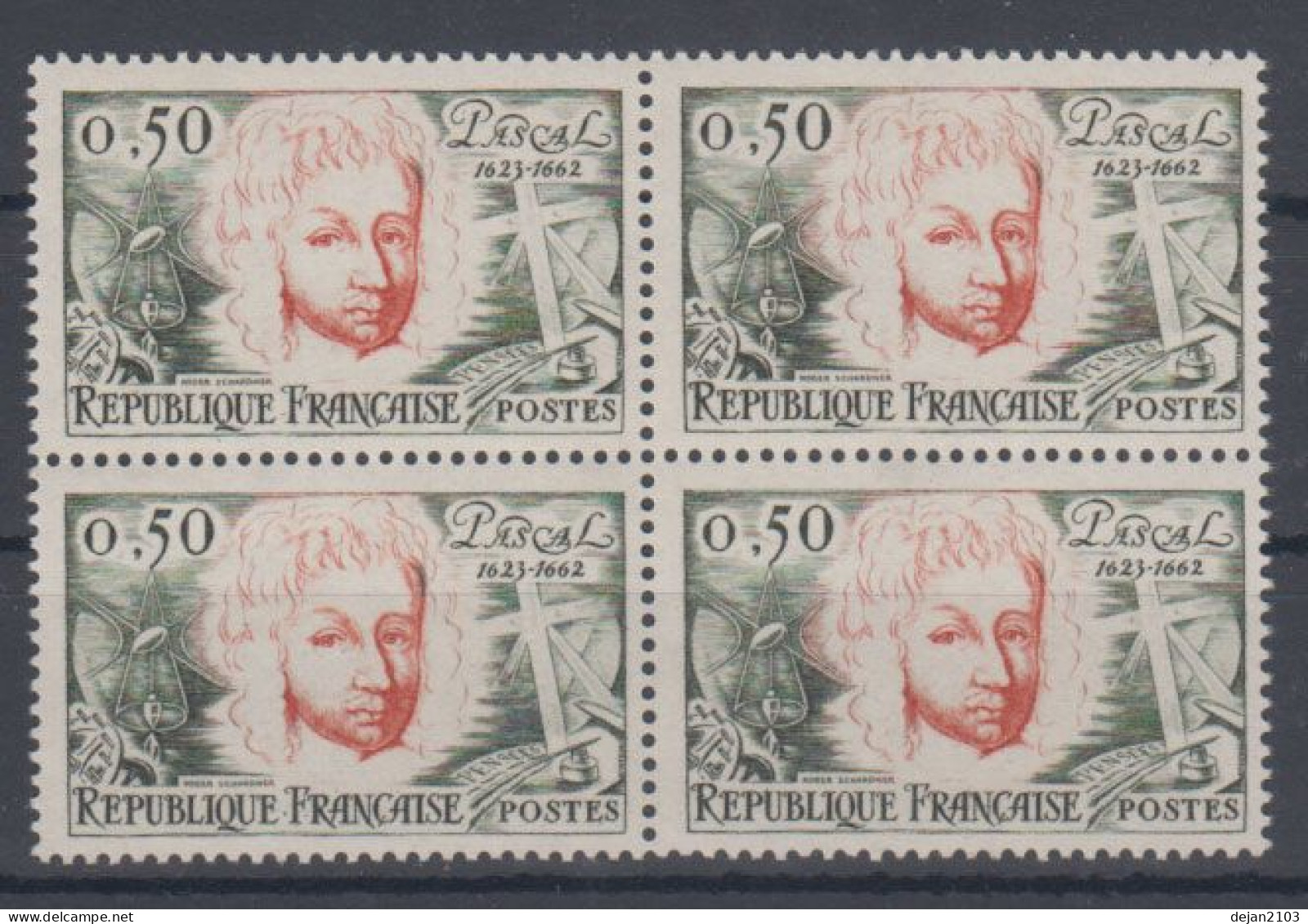 France Pascal Block Of Four 1962 MNH ** - Unused Stamps