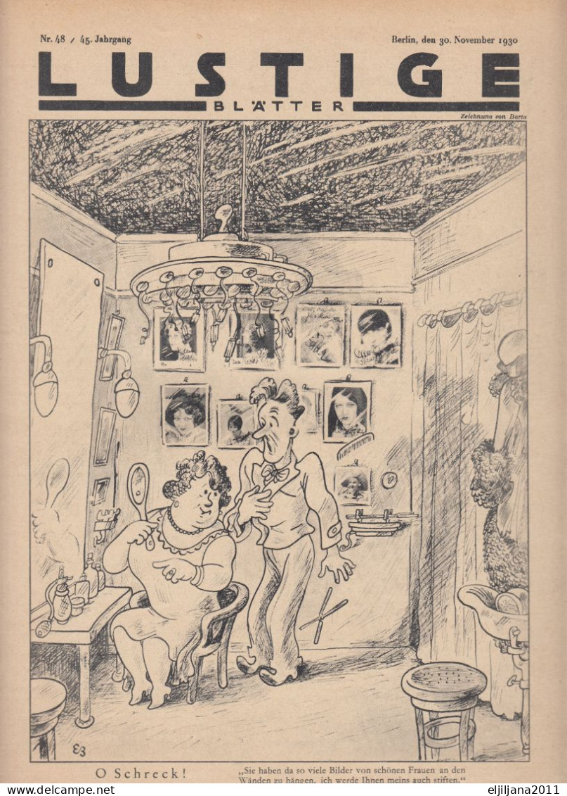 Deutschland (Germany) Berlin 1930, Lustige Blätter Nr.48  Magazine / Newspapers ⁕ Humor, Comics 10 Blatt (20 Seiten) - Autres & Non Classés