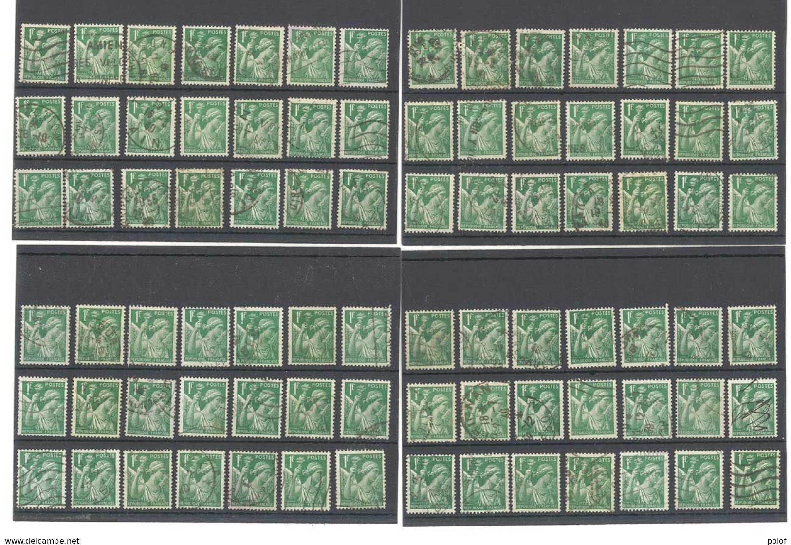 Yvert 432 - Type Iris - Lot De 378 Timbres Oblitérés - à étudier - 1939-44 Iris