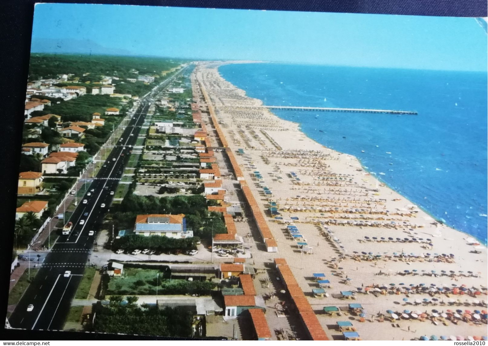 CARTOLINA ITALIA LUCCA FORTE DEI MARMI PANORAMA AEREO Italy Postcard ITALIEN Ansichtskarten - Lucca