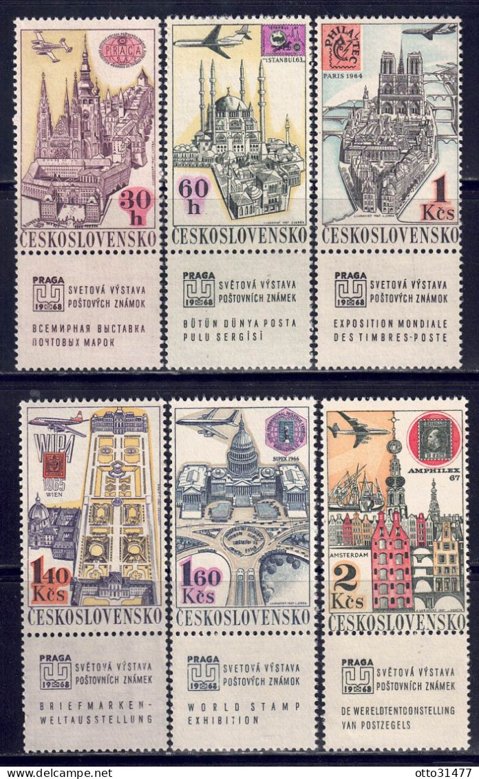 CSSR 1967 - PRAGA '68, Nr. 1738 Zf. - 1743 Zf., Postfrisch ** / MNH - Neufs