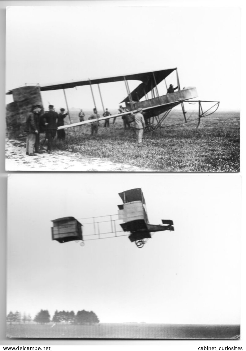 LOT DE 2 CARTES POSTALES - Avion Biplan - Animée - Edition La Belle Époque - ....-1914: Precursors