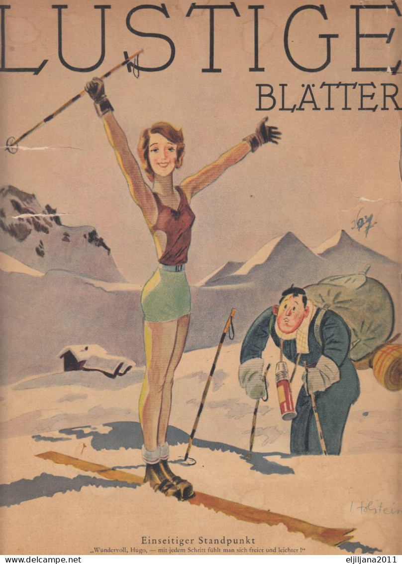 Deutschland Germany Berlin 1931 Lustige Blätter Nr.2 Magazine ⁕ Humor, Comics 9 Blatt,18 Seiten (das Letzte Blatt Fehlt) - Otros & Sin Clasificación