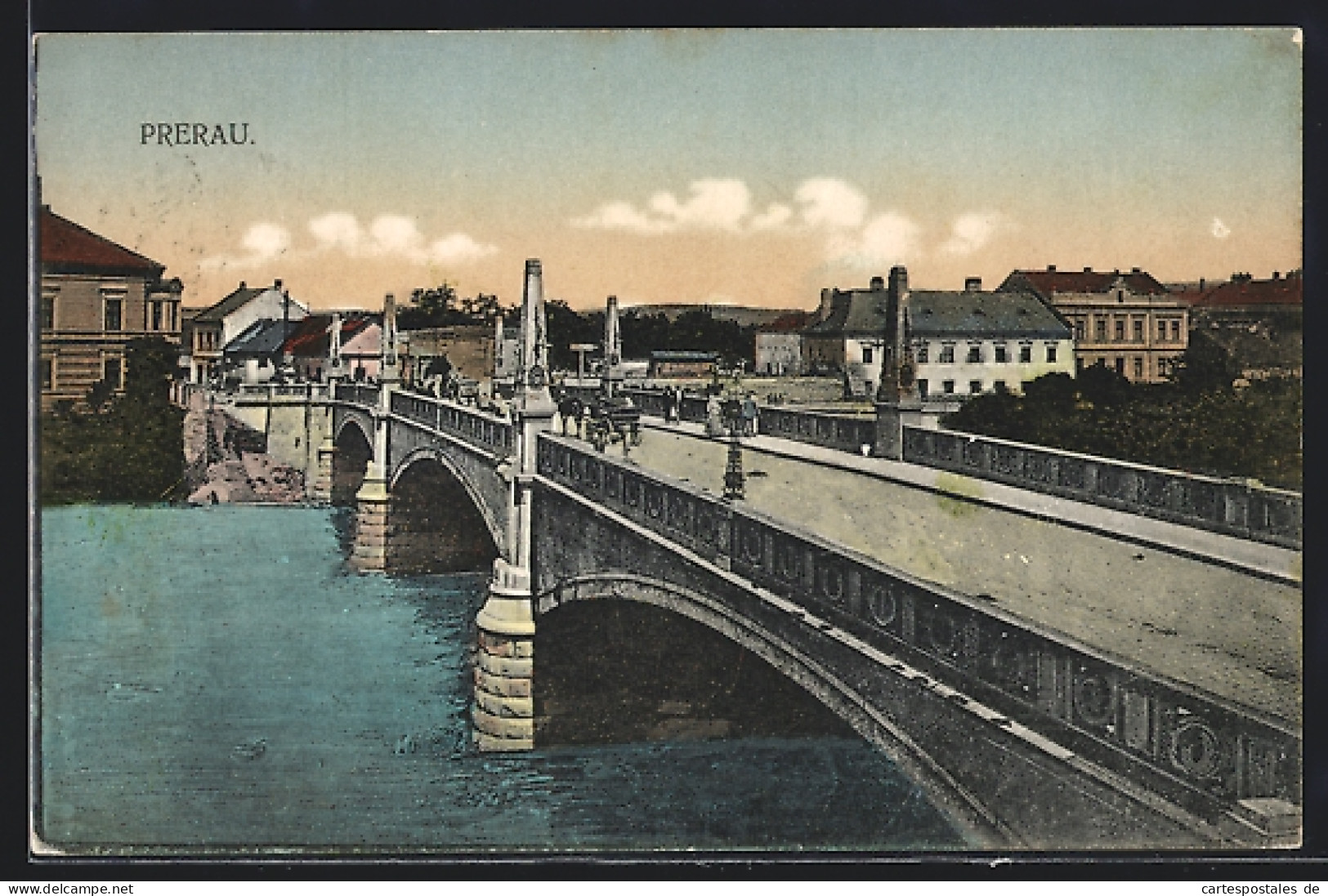 AK Prerau, Blick Zur Brücke  - Czech Republic