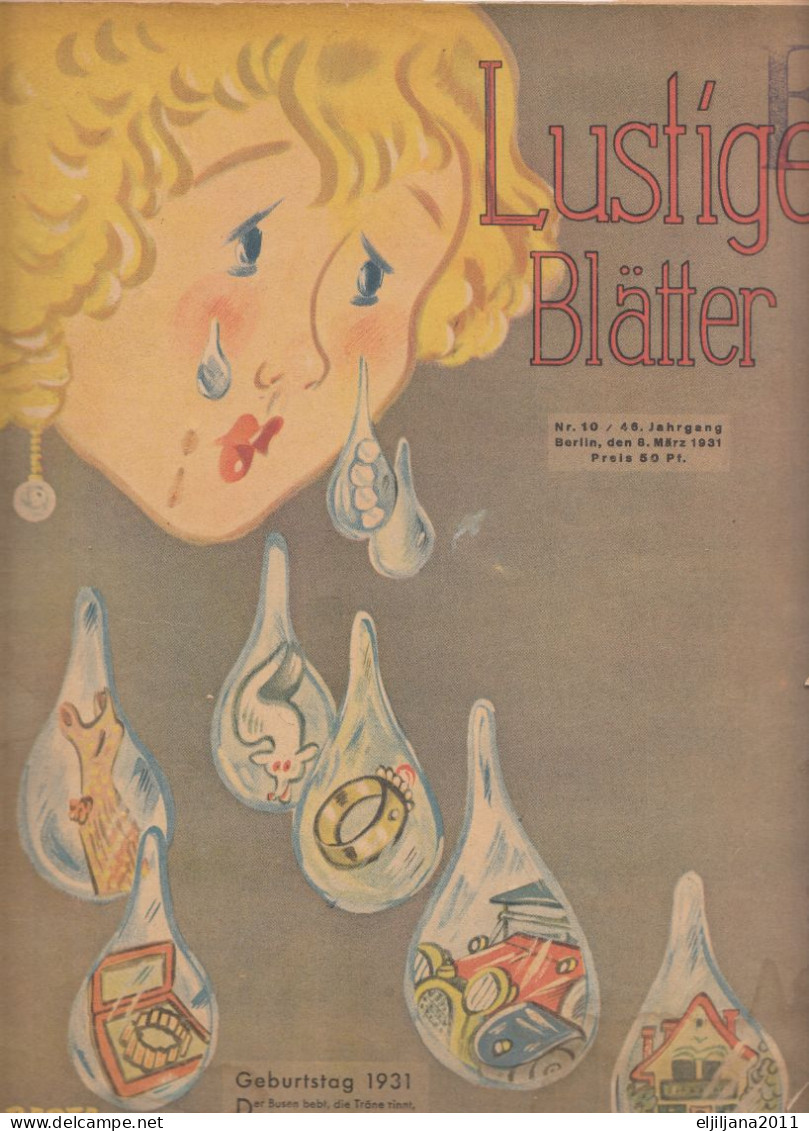 Deutschland (Germany) Berlin 1931, Lustige Blätter Nr.10  Magazine / Newspapers ⁕ Humor, Comics 10 Blatt (20 Seiten) - Sonstige & Ohne Zuordnung