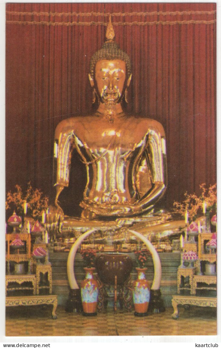 The Golden Buddha Of Sukhothai In Wat Traimit Withayaram Worawiharn - (Thailand) - 1979, Bangkok - Thailand