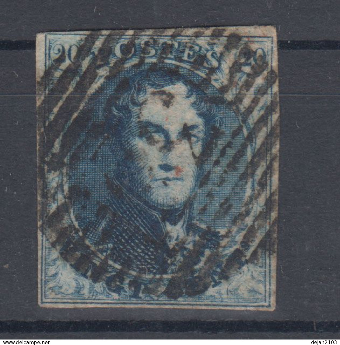 Belgium King Lepold I 20 C Mi#4A 1849 USED - 1849-1865 Medaglioni (Varie)