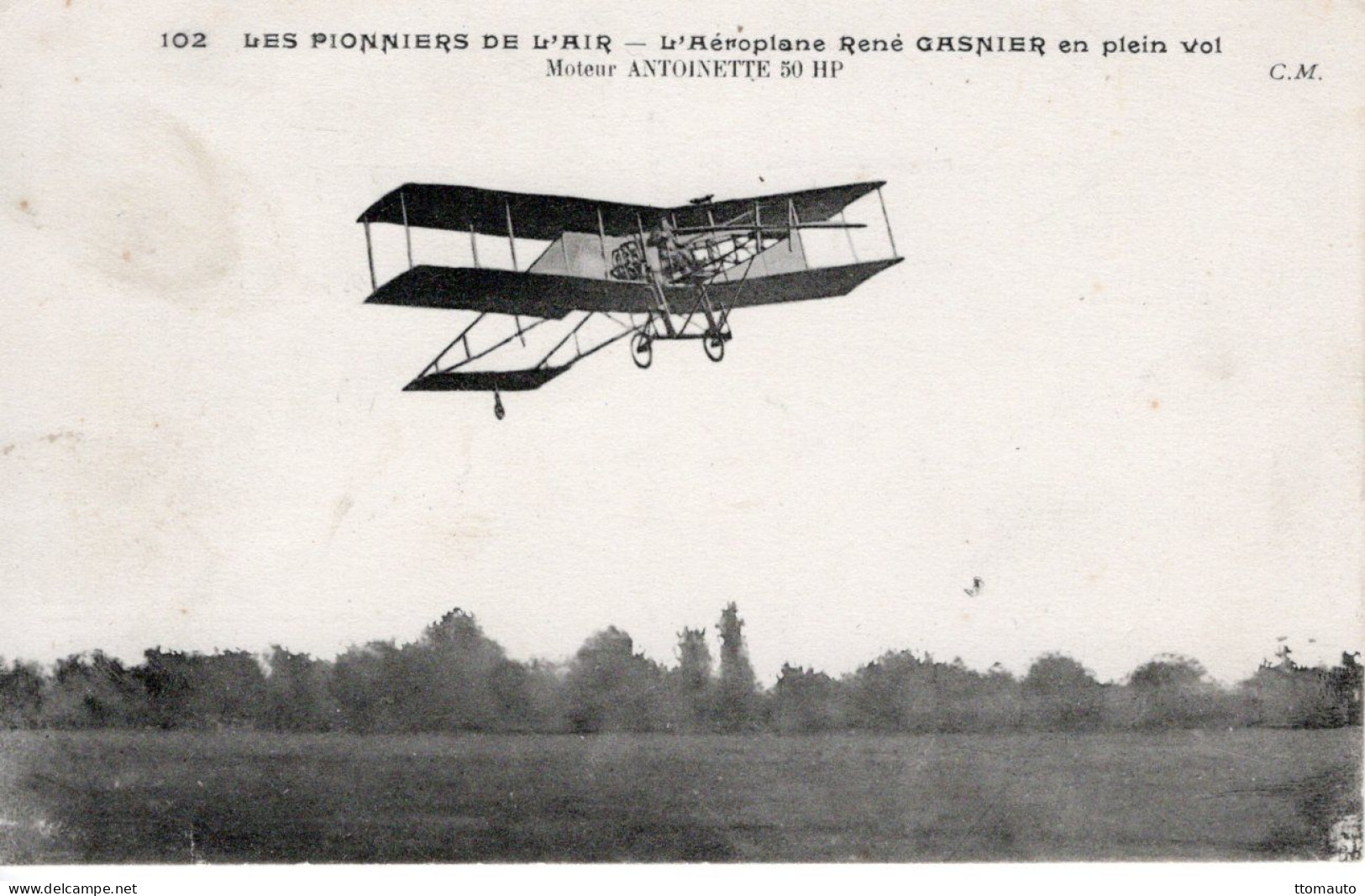 Les Pionniers De L'Air - L'Aéroplane René Gasnier En Plein Vol - CPA - Aviateurs