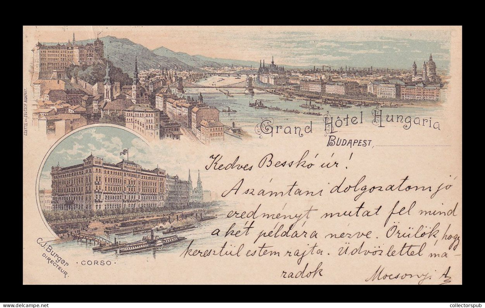 HUNGARY 1899. Budapest Litho Postcard - Hungría