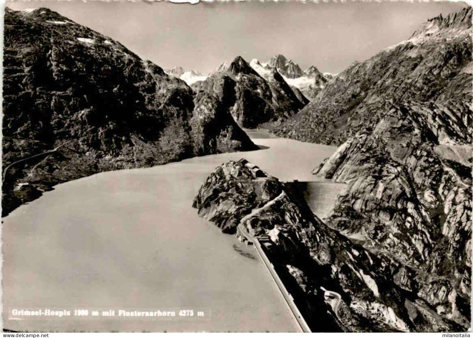 Grimsel-Hospiz Mit Finsteraarhorn (37419) * 8. 8. 1953 - Guttannen