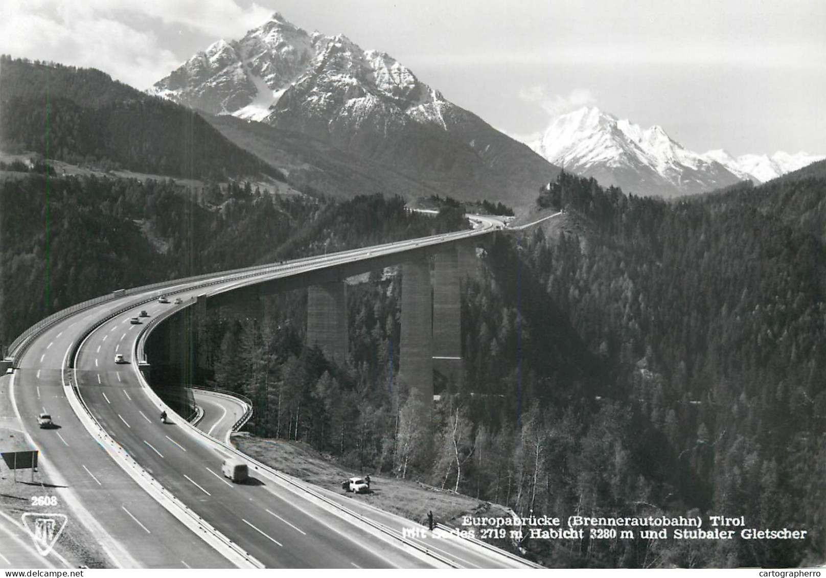 Postcard Austria Tirol Europabrucke Brennerautobahn - Andere & Zonder Classificatie