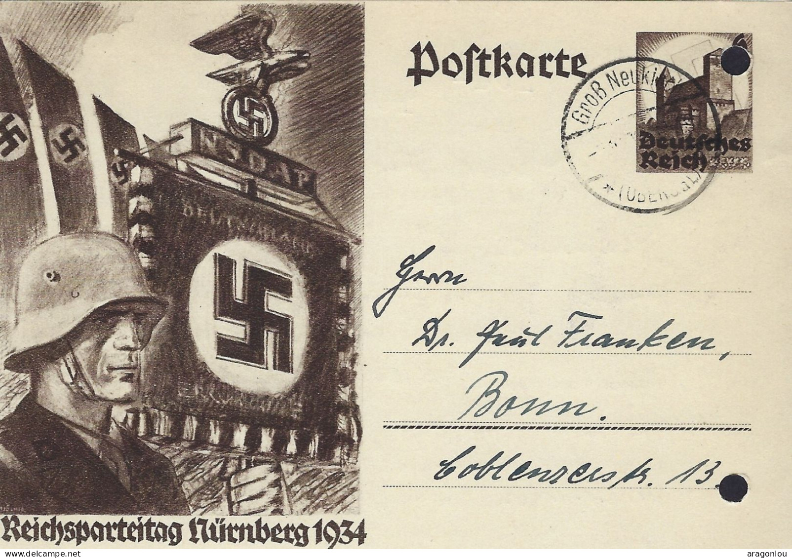 Europa - Deutschland-Drittes Reich - POSTKARTE   1934 - Weltkrieg 1939-45