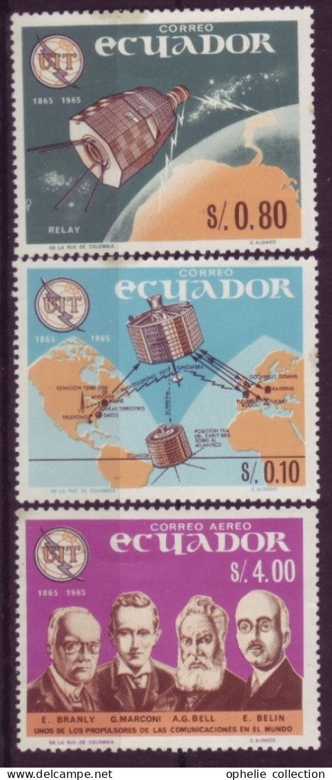 Amérique - Equateur - UIT - 1865-1965  - 3 Timbres Différents - 7388 - Equateur