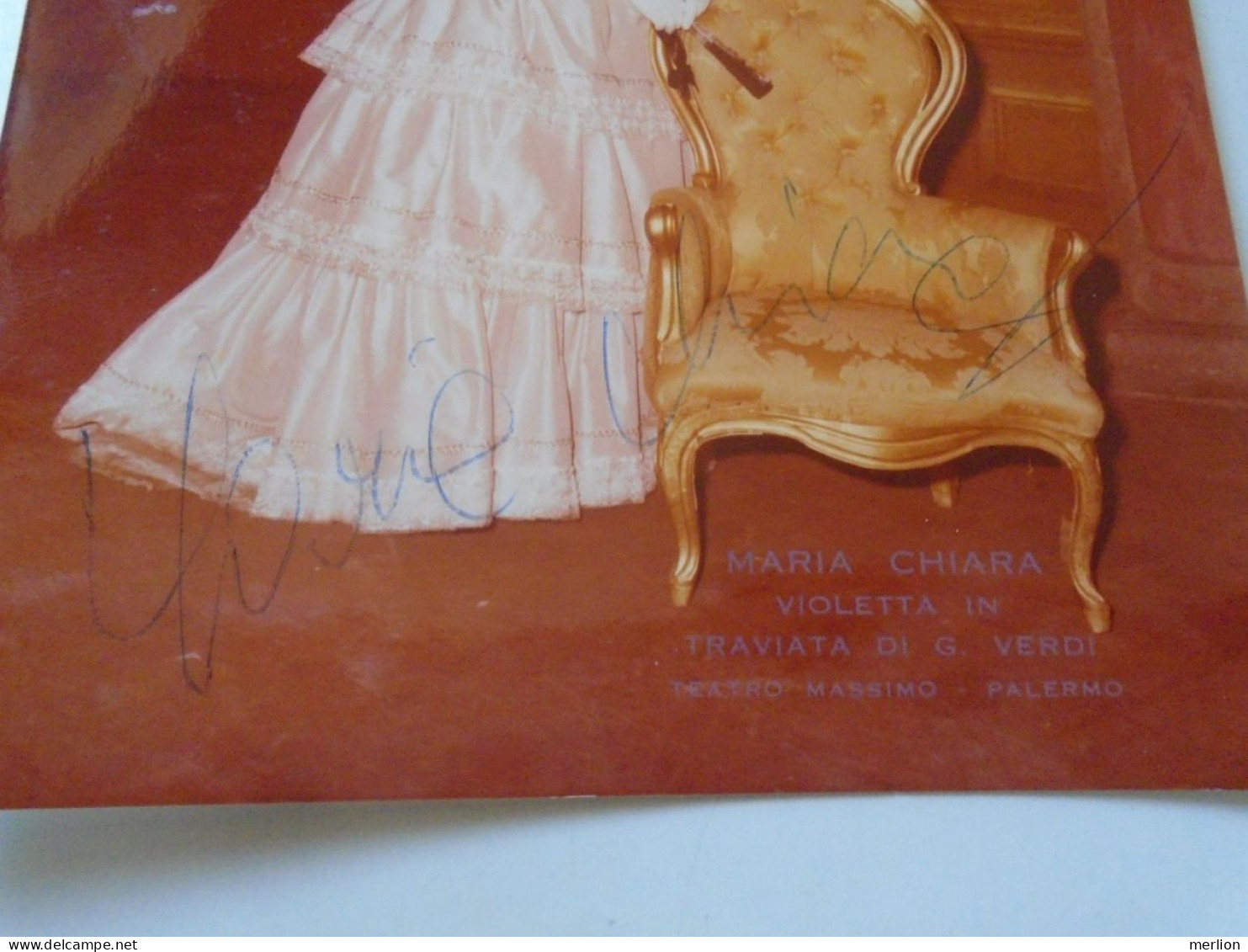 D203333  Signature -Autograph  - Maria Chiara  - Italia  Opera  -Soprano  1981 - Chanteurs & Musiciens