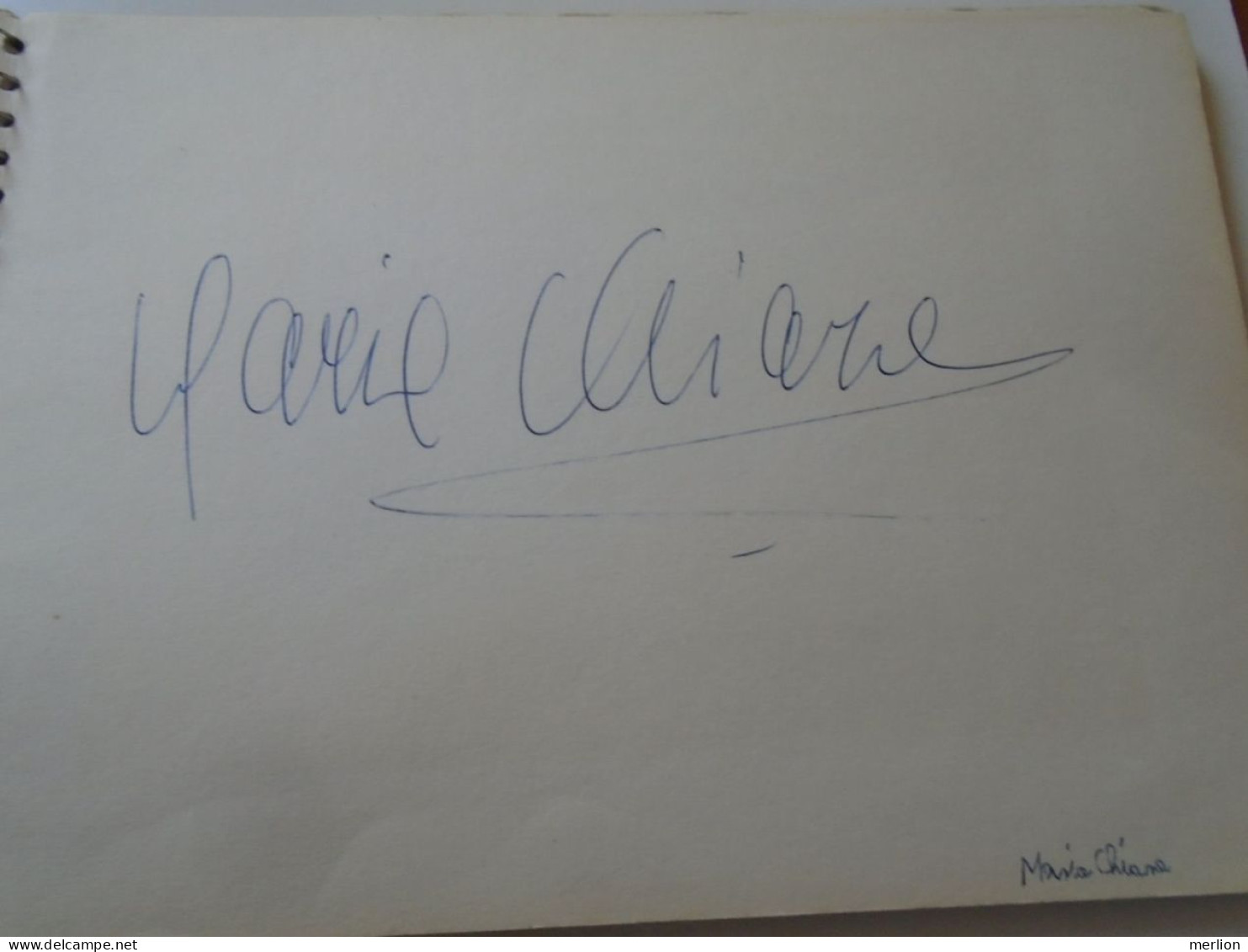D203334  Signature -Autograph  - Maria Chiara  - Italia  Opera  -Soprano  1981 - Sänger Und Musiker