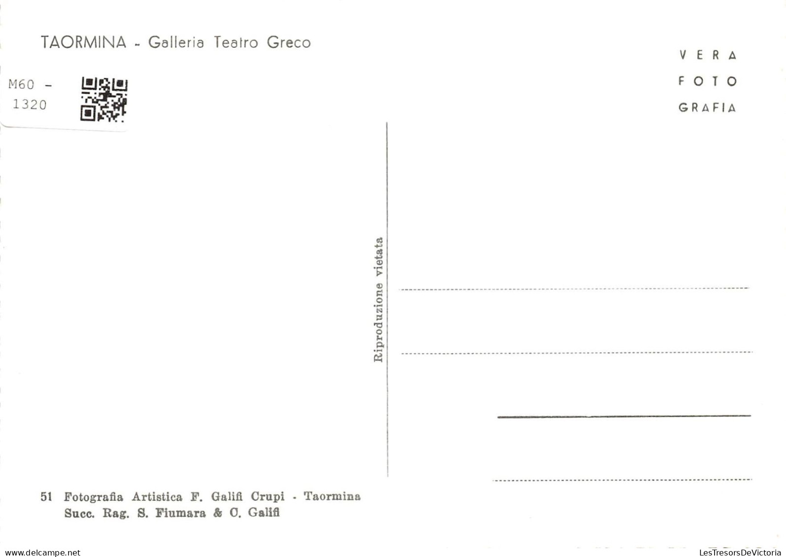 ITALIE - Taormina - Galleria Teatro Greco - Vue Générale - Carte Postale Ancienne - Messina