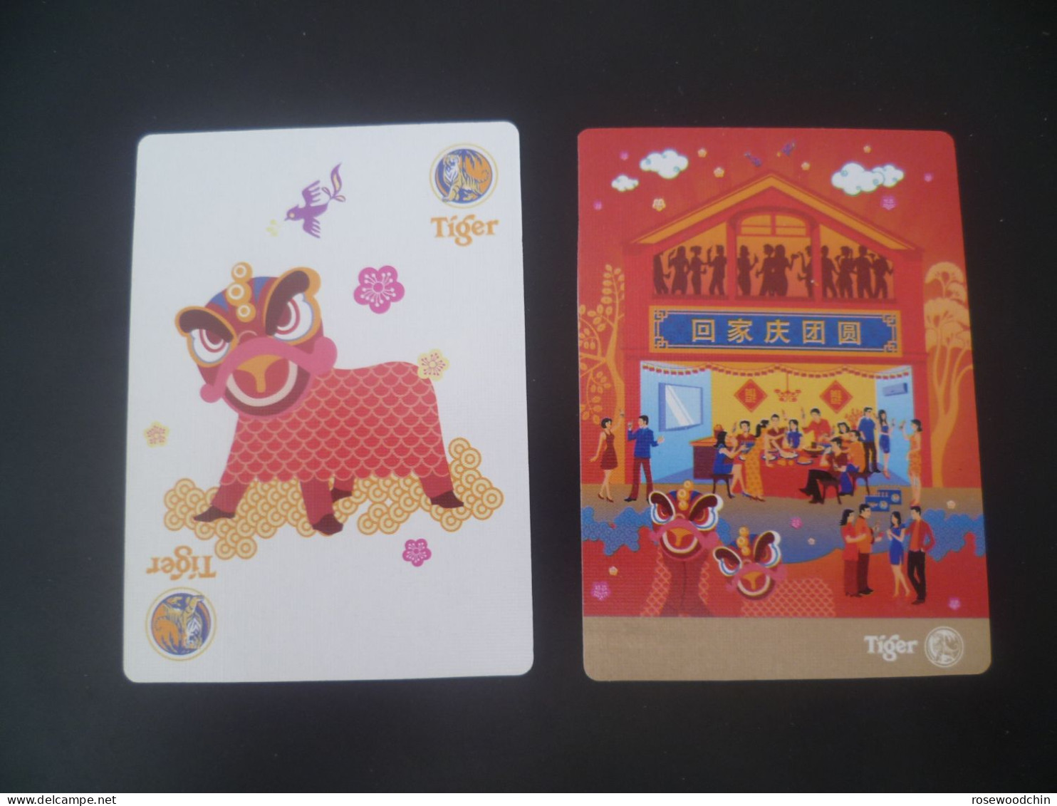 1 Pc. Of Tiger  Beer Playing Card Joker Lion Dance  (#42) - Kartenspiele (traditionell)