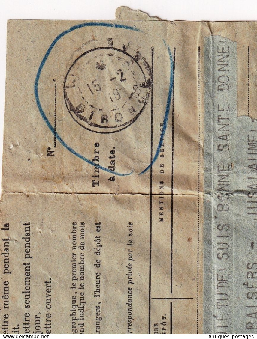 Télégramme 1919 Libourne Gironde - Télégraphes Et Téléphones