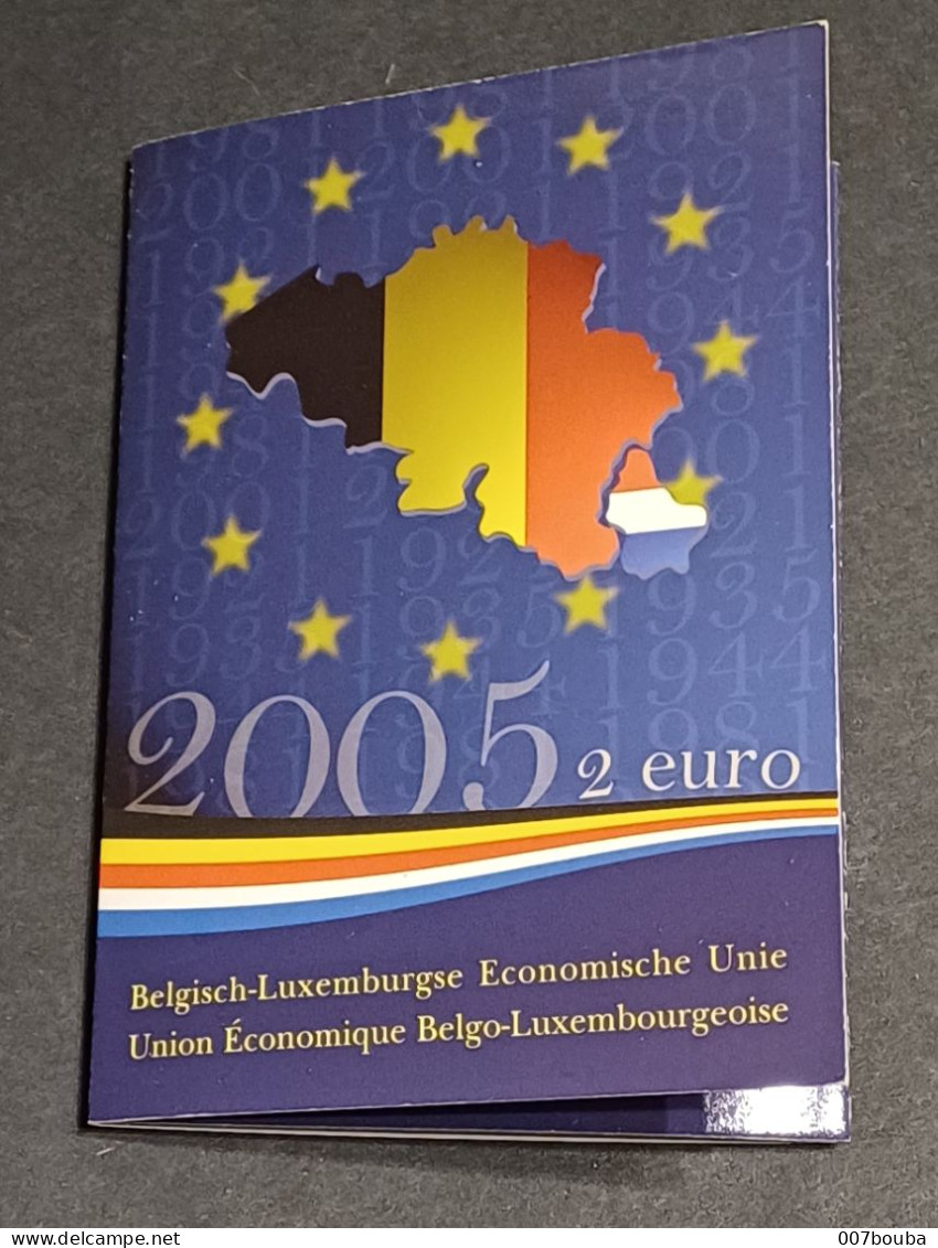 BELGIQUE 2005 / COINCARD 2 € COMMEMO BU  / UNION ÉCONOMIQUE BELGO-LUXEMBOURGEOISE / ETAT NEUF ! - Belgique