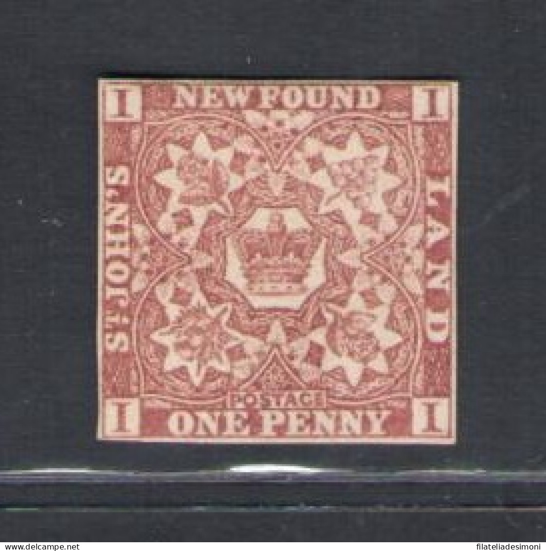 1857-64 Newfoundland - Stanley Gibbons N. 1 - 1d. Brown-purple - MH* - Other & Unclassified