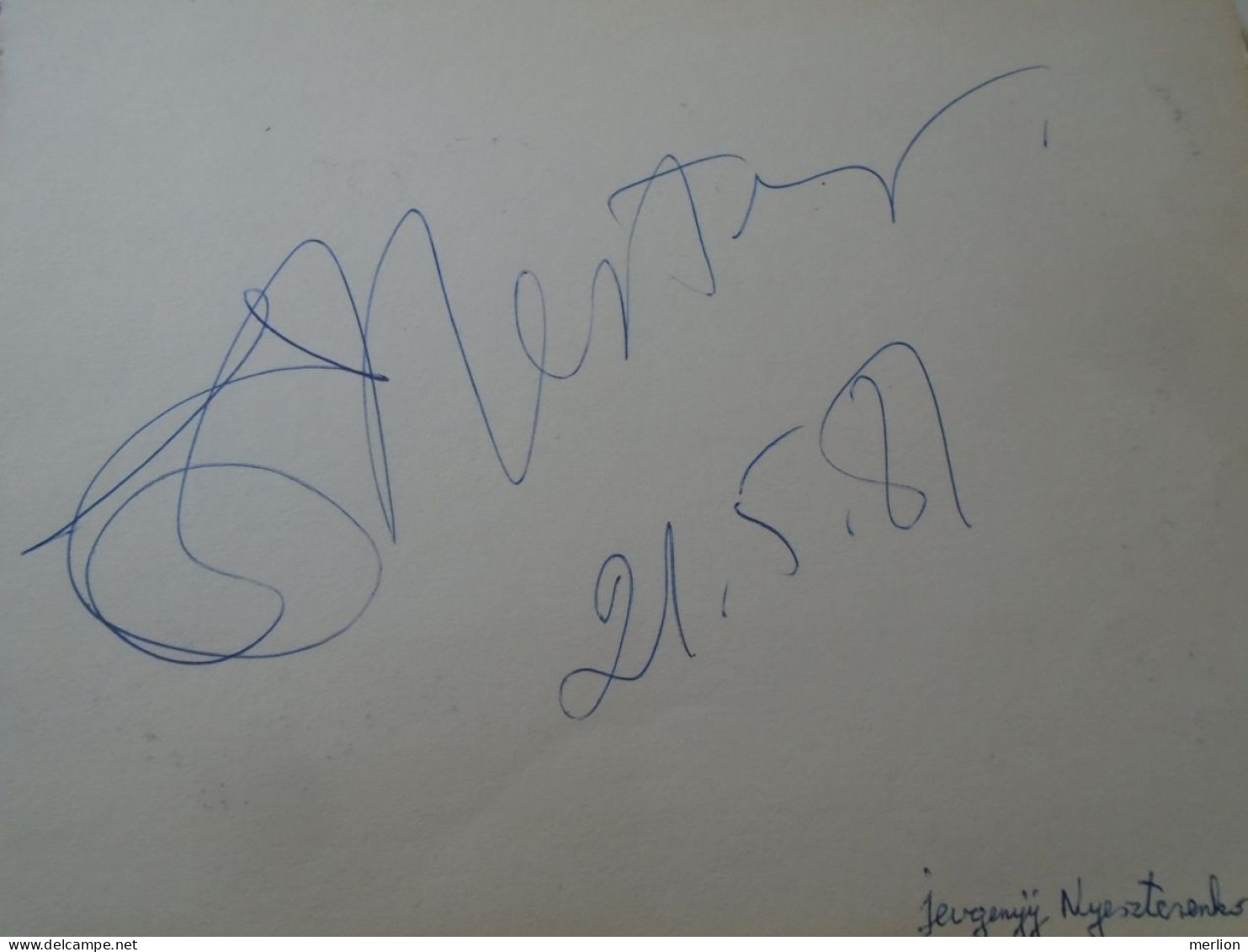 D203336  Signature -Autograph  -  Yevgeny Nesterenko Bass  - OPERA  MUSIC - Sänger Und Musiker