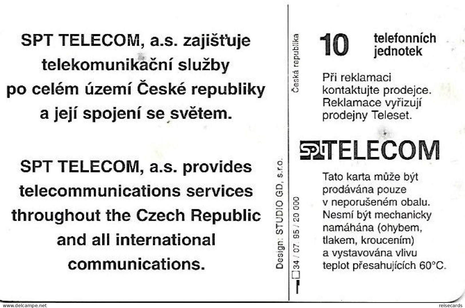 Czech Republic: Spt Telecom - 1995 Logo Spt - Tschechische Rep.