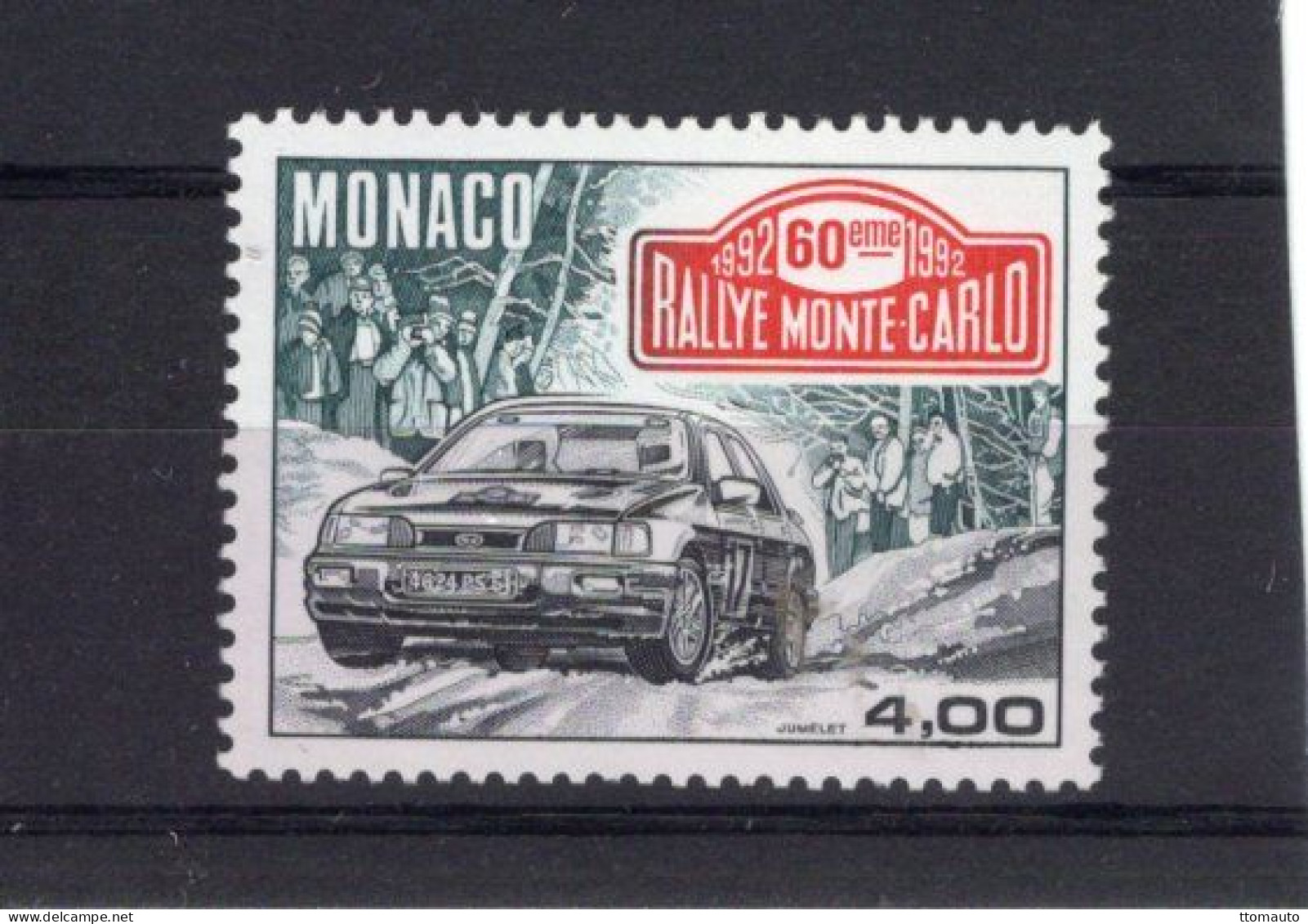 Rallye Monte-Carlo 1992 - Ford Sapphire Cosworth - Monaco Timbre Neuf/Mint/MNH - Automobile