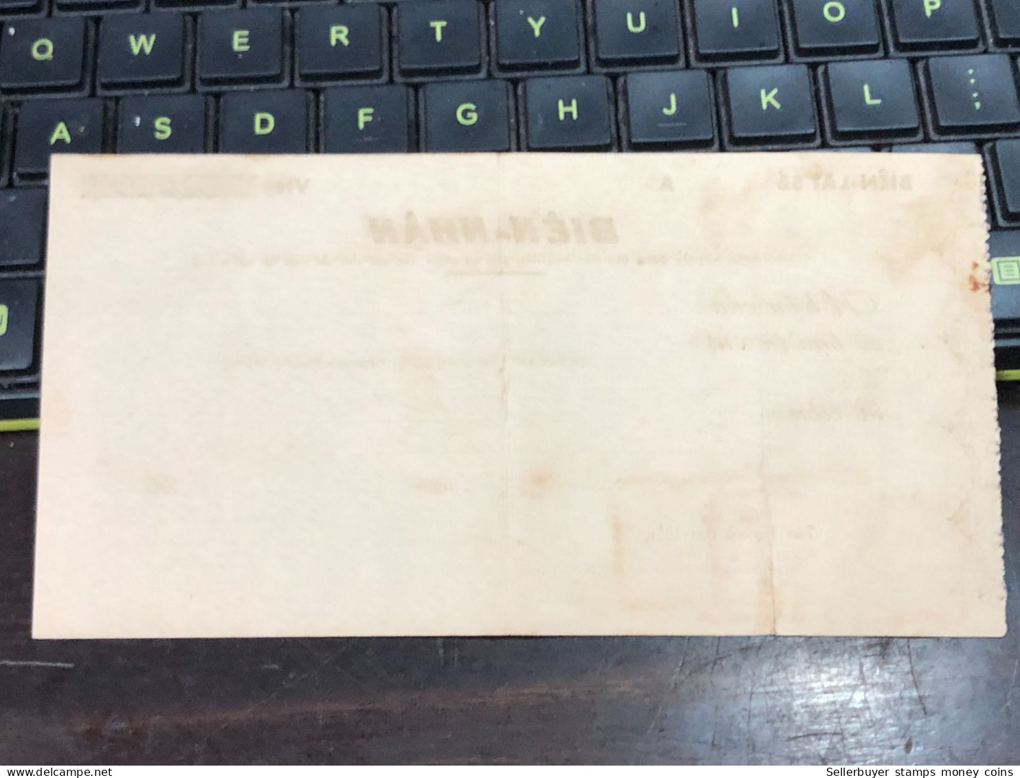 Viet Nam Suoth Old Bank Receipt(have Wedge 5 $ Year 1971) PAPER QUALITY:GOOD 1-PCS - Collections