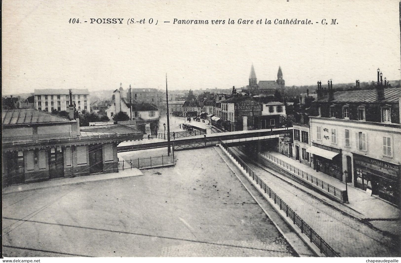 Poissy - Panorama Vers La Gare Et La Cathédrale - Poissy