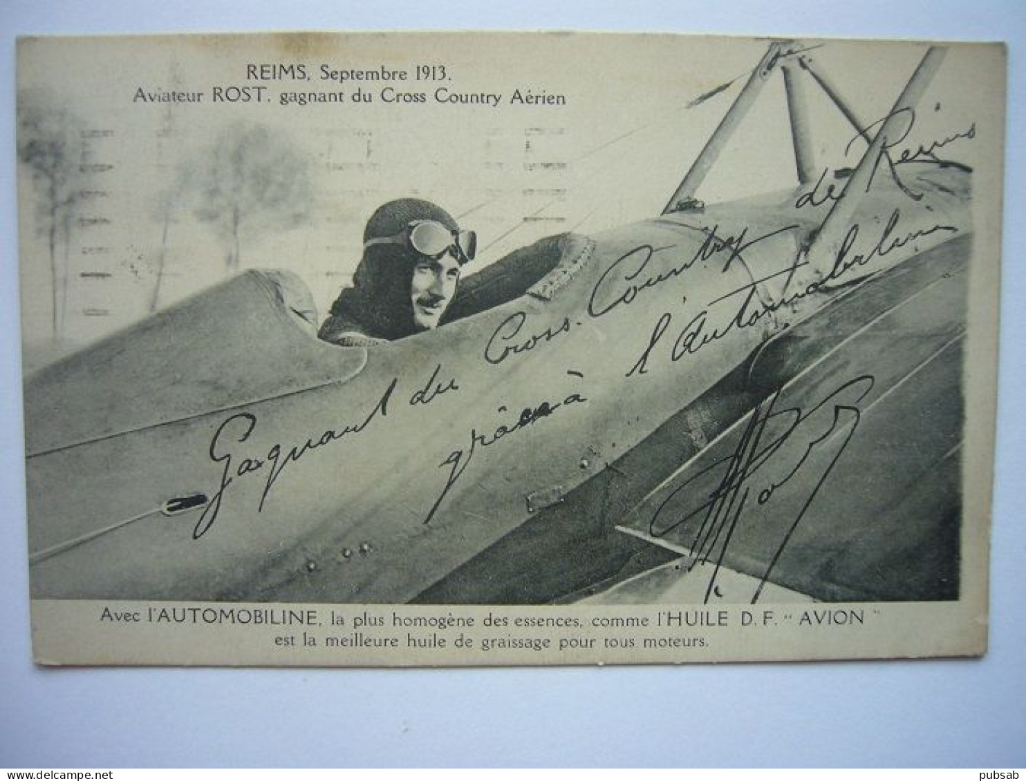 Avion / Airplane / Maurice ROST / Avion Deperdussin / Gagnant Du Cross Country Aérien - ....-1914: Precursors