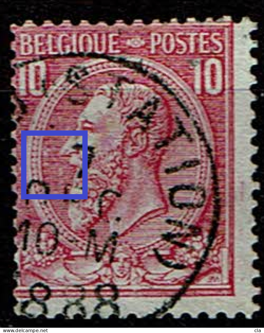 46  Obl  Nuée De Points Blancs Devant Nez - 1869-1883 Leopold II