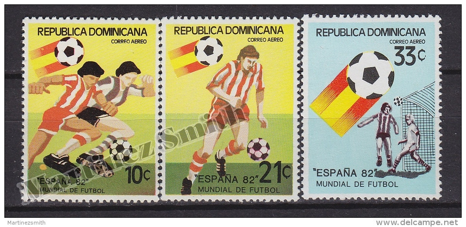 Dominican Republic 1982 Yvert A 400-02, Spain '82 - World Football Cup - Air Mail - MNH - Dominicaine (République)