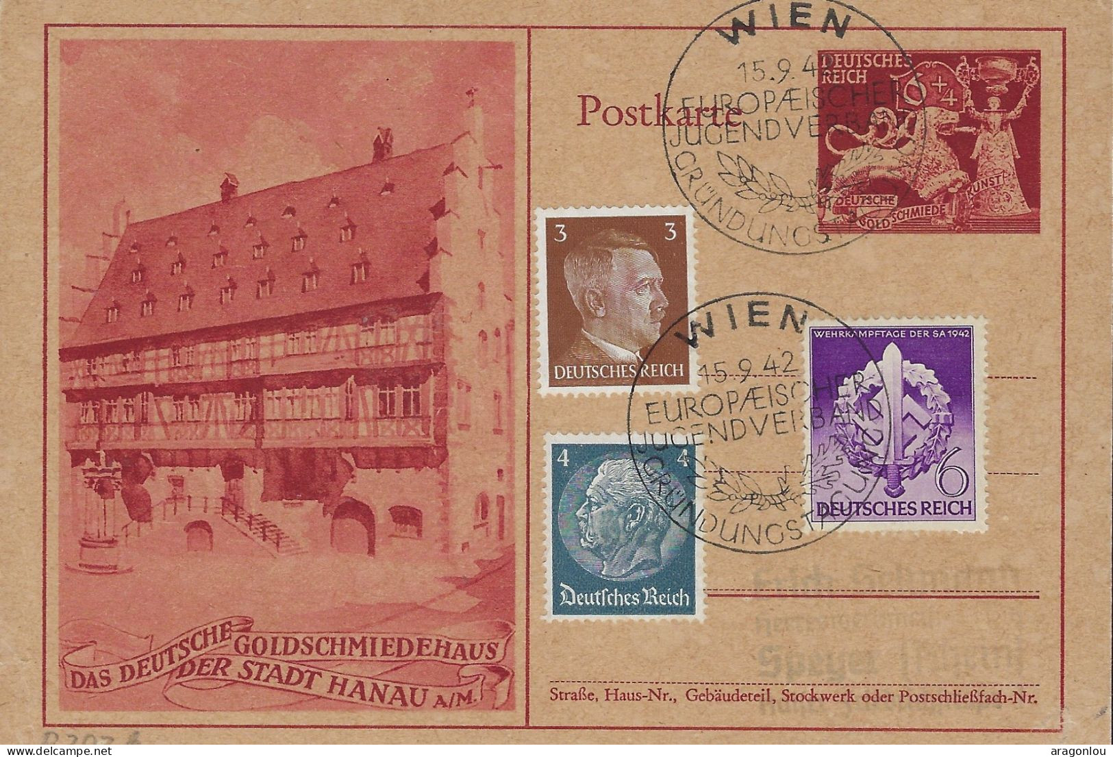 Europa - Deutschland-Drittes Reich - POSTKARTE   1942 - War 1939-45