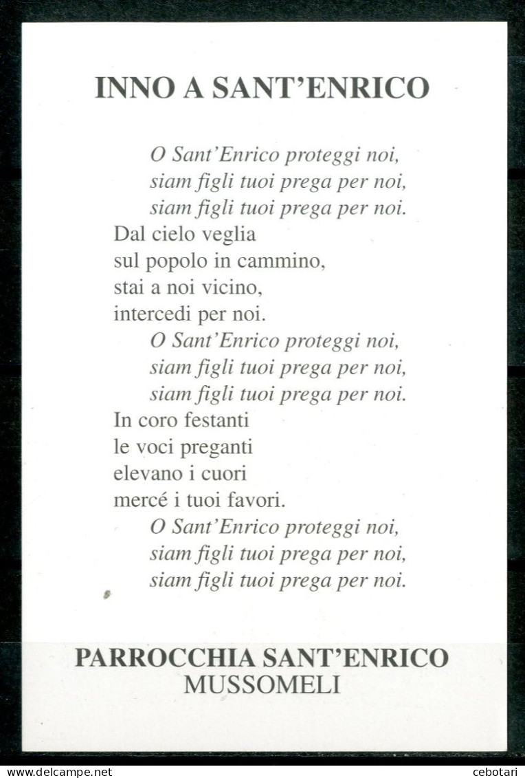 SANTINO - Sant' Errico - Santino Con Preghiera. - Devotieprenten