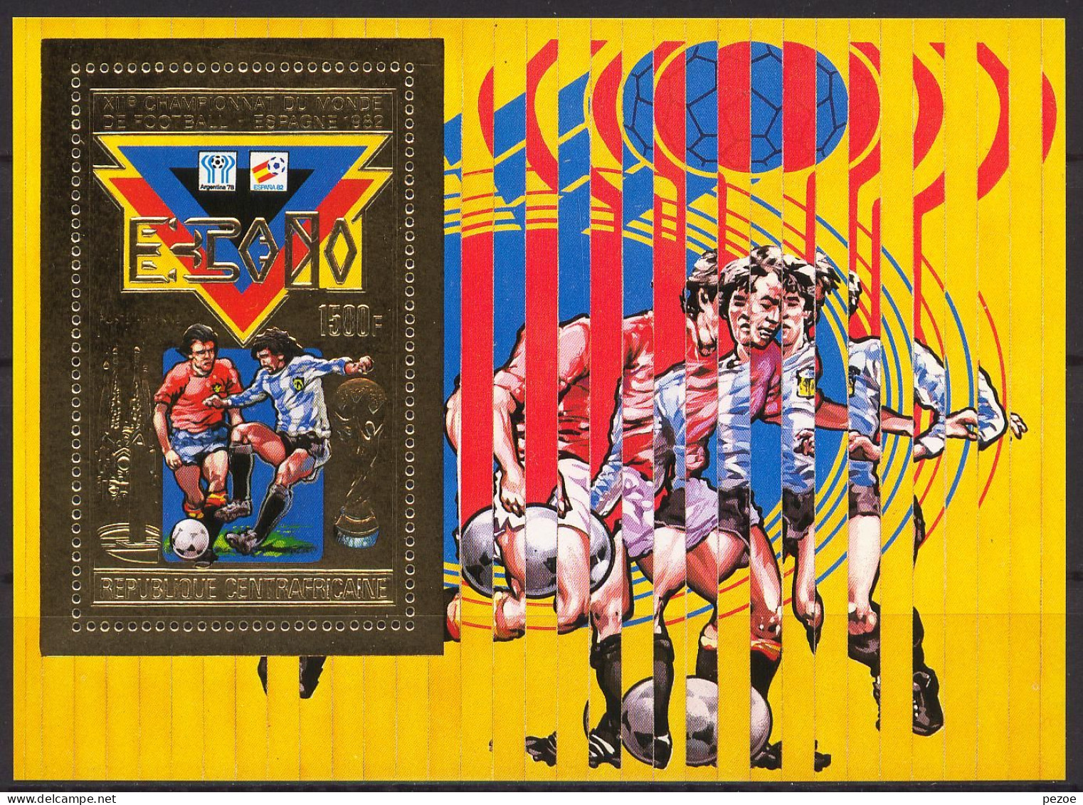 Football / Soccer / Fussball -WM 1982:  Central Afrika  Goldblock ** - 1982 – Espagne