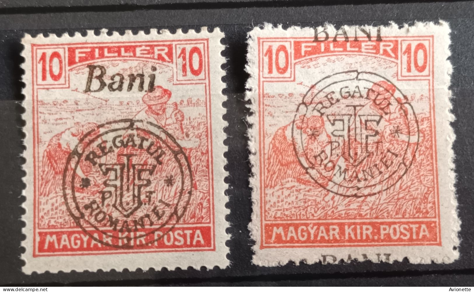 Magyar Kir Posta / Surcharge Regatul Romaniei (2 Timbres Neufs) - Unused Stamps