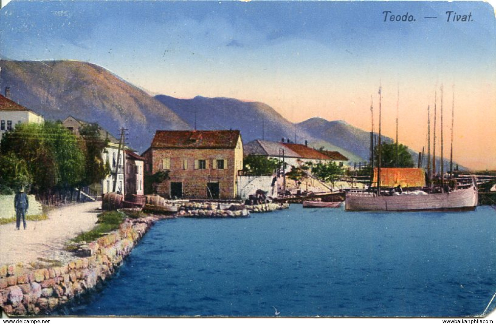 1914 Montenegro Tivat Kotor Herceg Novi Ferry - Montenegro