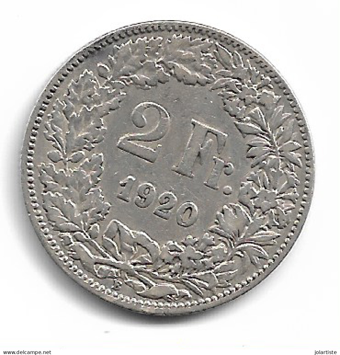 Monnaie Suisse 2 Francs Argent 1920 Plat 1 N0174 - 2 Franken