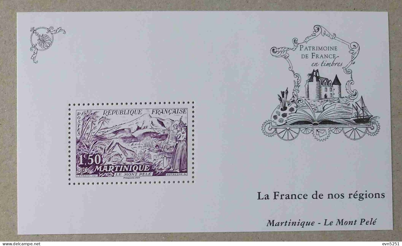 T6-D6 : Martinique - Le Mont Pelée - Unused Stamps