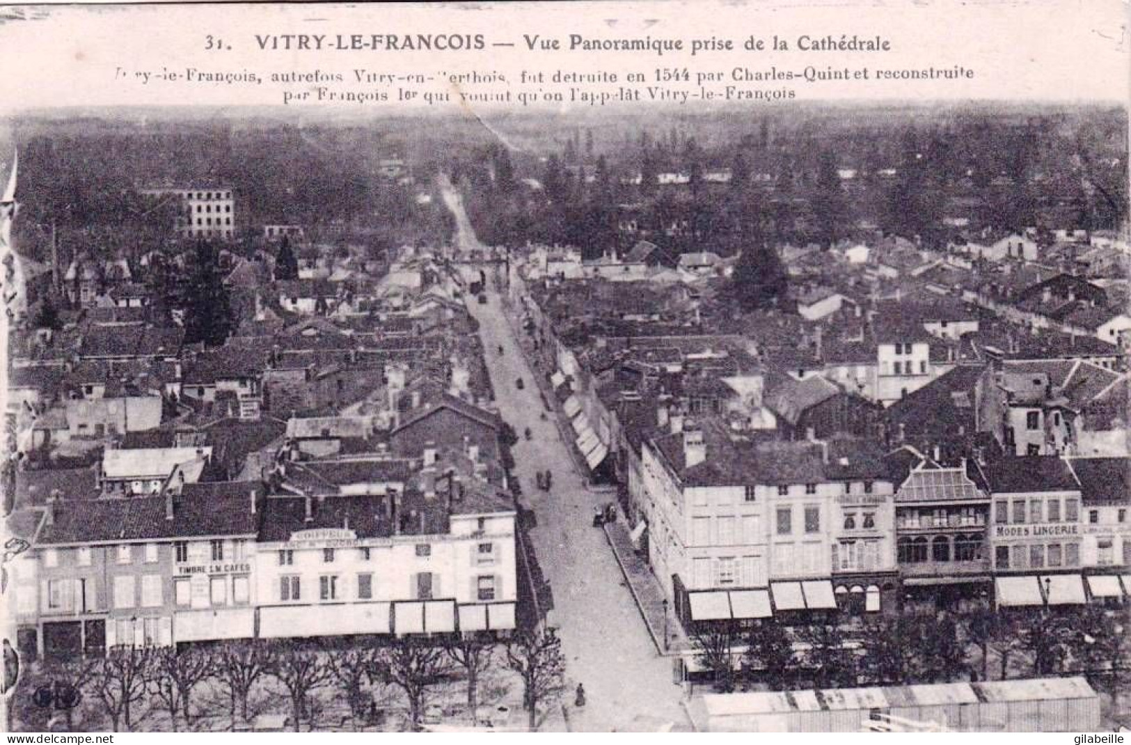51 - Marne -  VITRY Le FRANCOIS -  Vue Panoramique Prise De La Cathedrale - Vitry-le-François