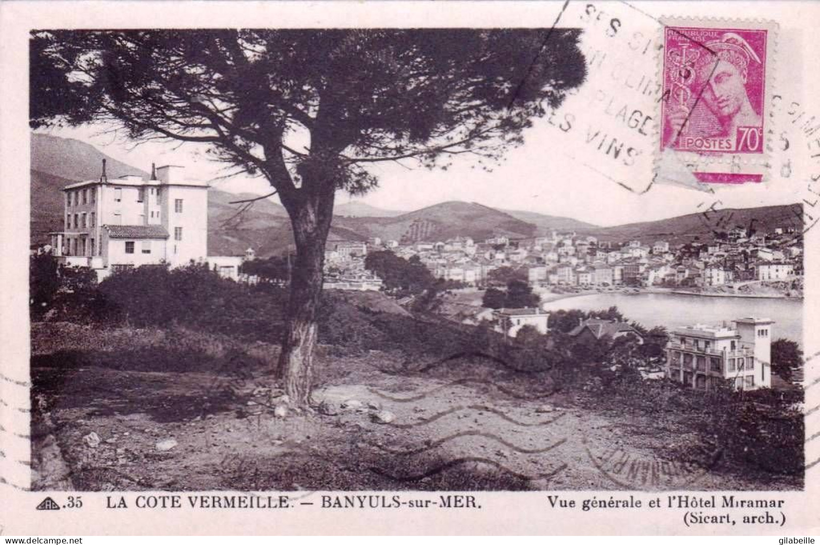 66 - Pyrénées Orientales -  BANYULS Sur MER  - Vue Generale Et L Hotel Miramar - Banyuls Sur Mer