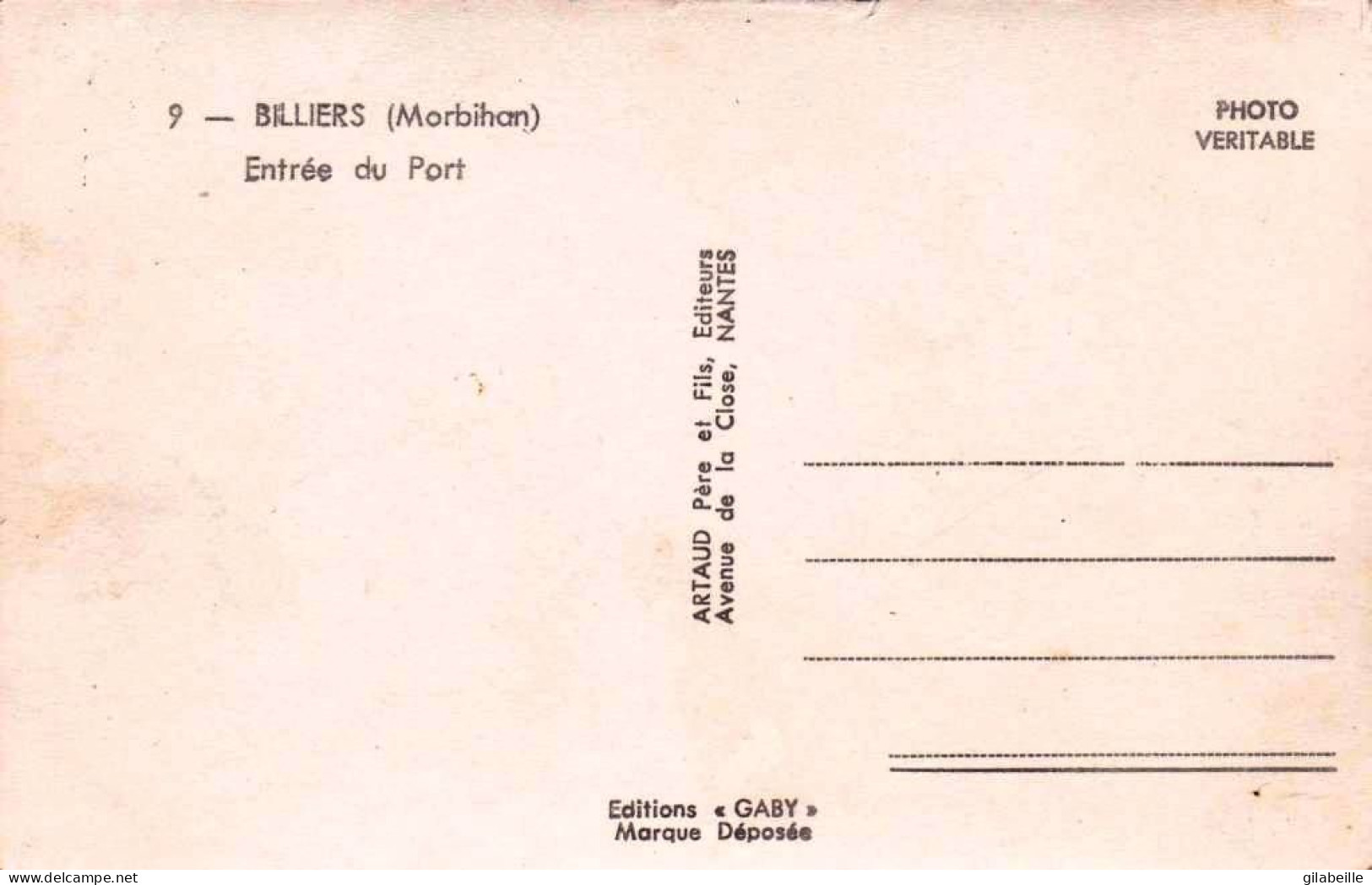 56 - Morbihan - BILLIERS - Entrée Du Port - Sonstige & Ohne Zuordnung