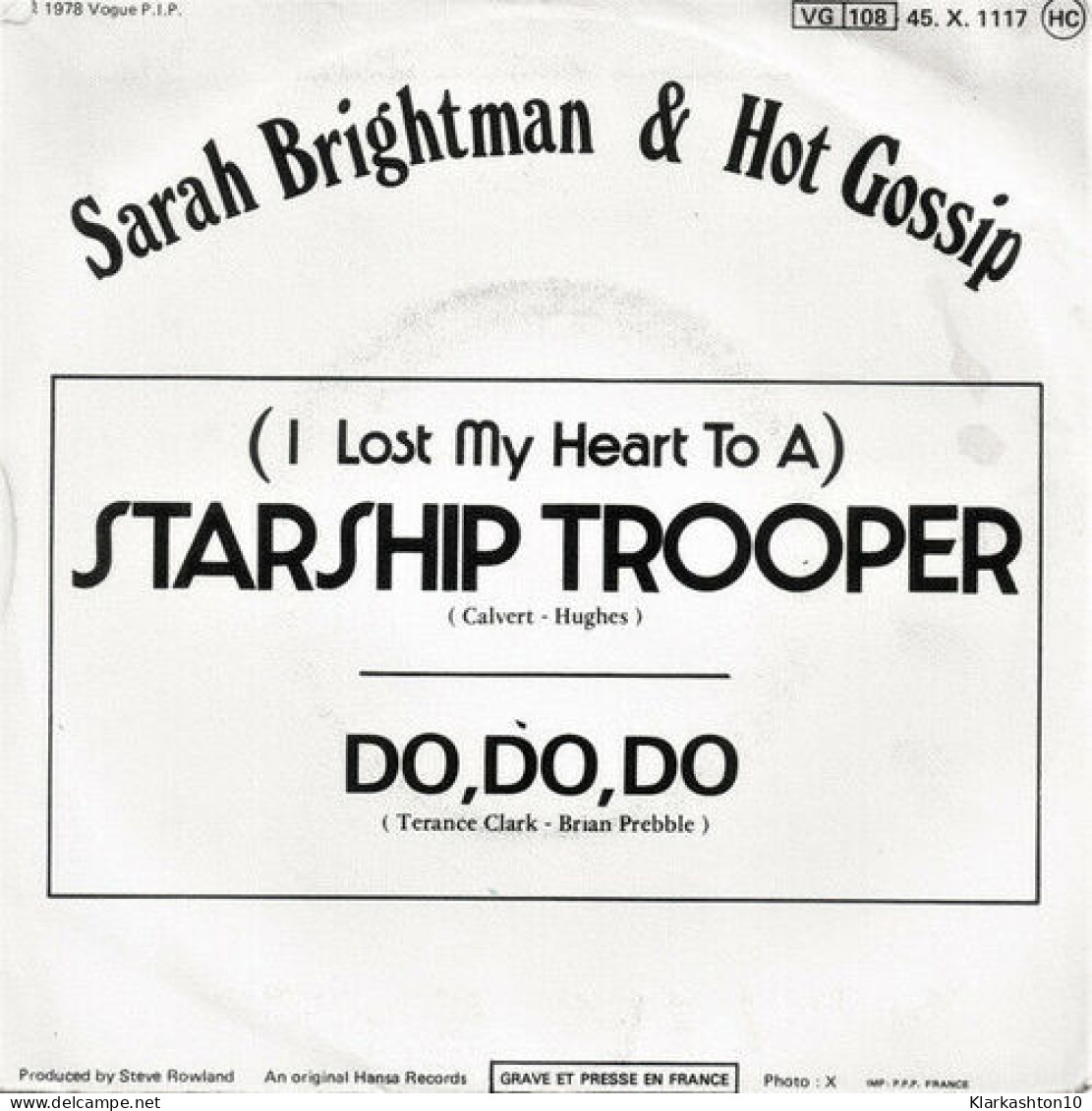 (I Lost My Heart To A) Starship Trooper - Non Classés