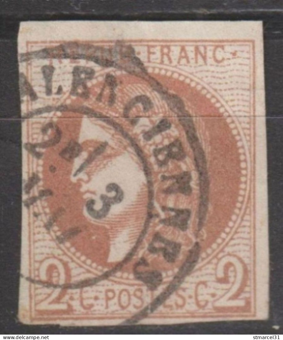 RARE N°42B NUANCE CHOCOLAT Confirmée C Calves Non Signé Pour Aminci BE Cote 1100€ - 1870 Emission De Bordeaux