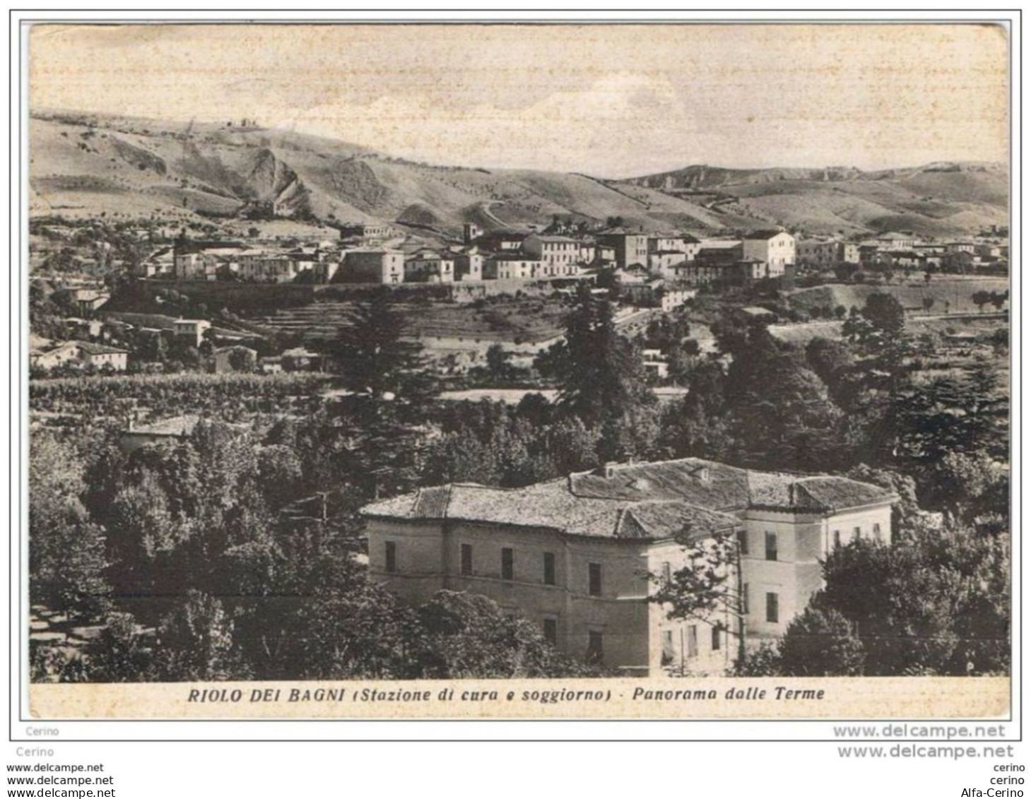 RIOLO  DEI  BAGNI:  PANORAMA  DALLE  TERME  -  FOTO  OPACA  -  FG - Ravenna