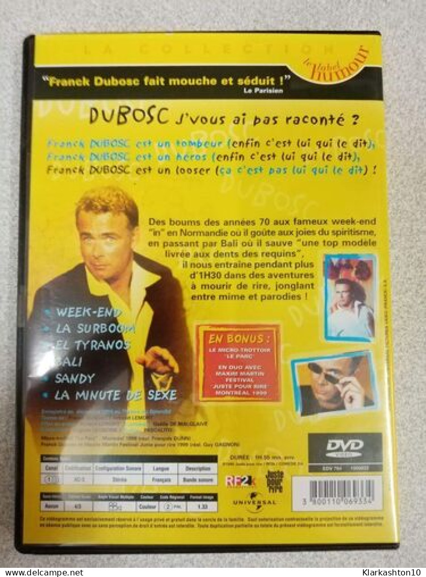 Dvd Sketches - Franck Dubosc - J'vous Ai Pas Raconté - Autres & Non Classés