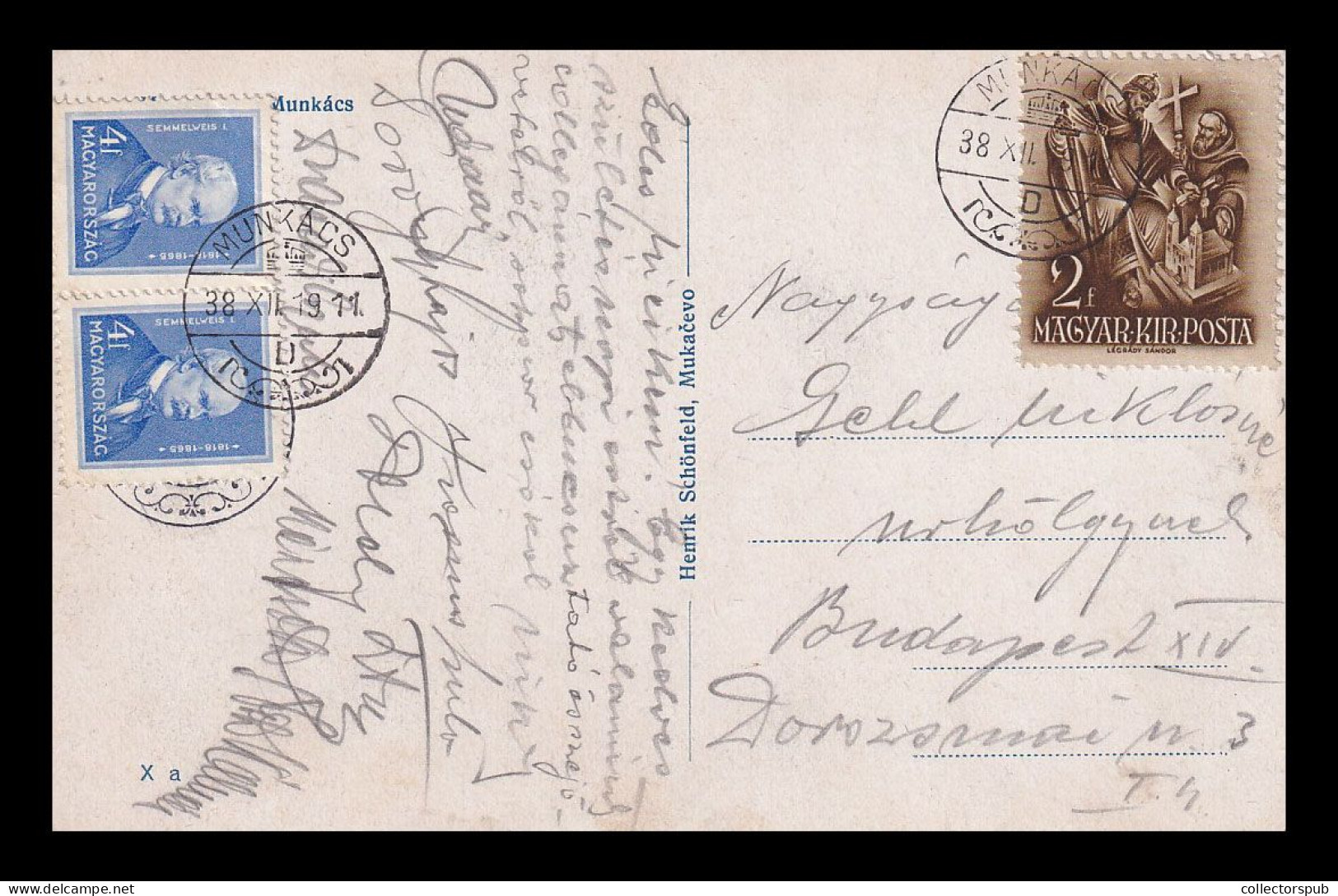 HUNGARY MUNKÁCS / MUKACEVO 1938. Old Postcard161964161964 - Hongrie