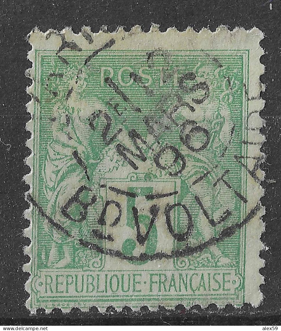 Lot N°96 N°75, Oblitéré Cachet à Date PARIS 36 Bd VOLTAIRE - 1876-1898 Sage (Type II)