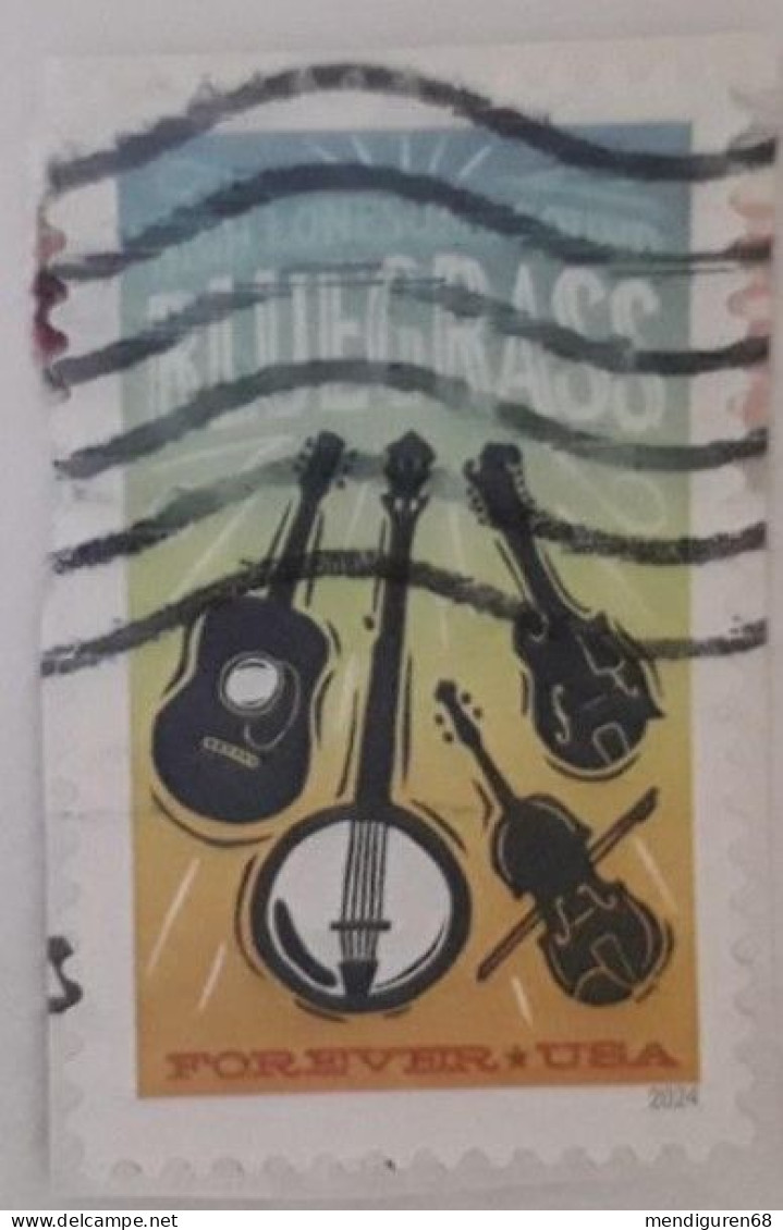 VEREINIGTE STAATEN ETATS UNIS USA 2024 BLUEGRASS MUSIC USED ON PAPER SN 5884 - Used Stamps